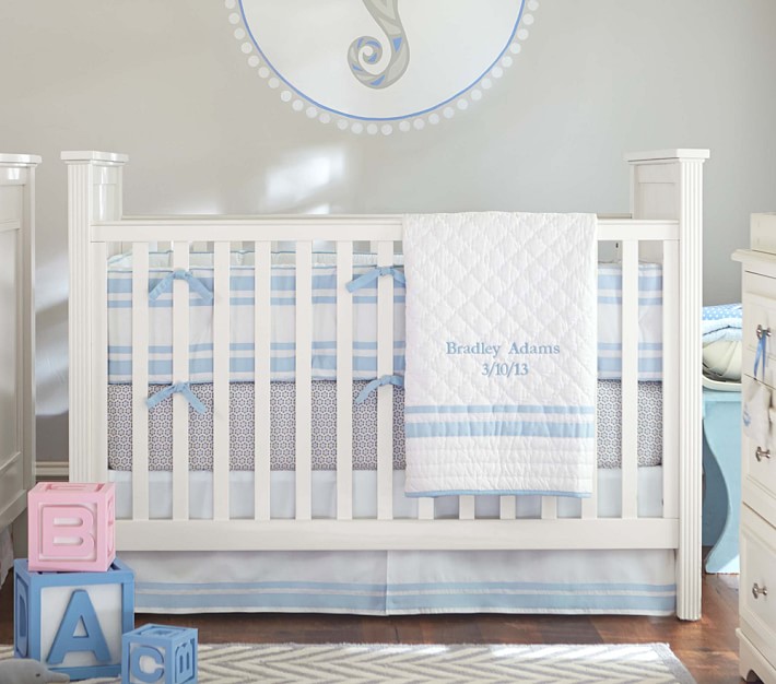 blue crib bedding