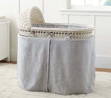 wicker bassinet bedding