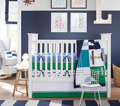 airplane crib bedding