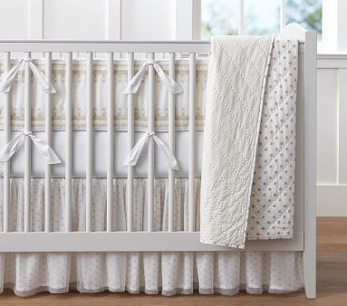 polka dot crib skirt