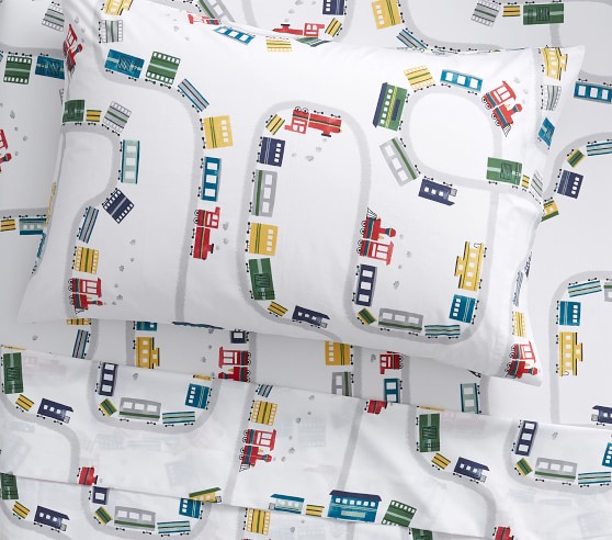 train sheet set twin