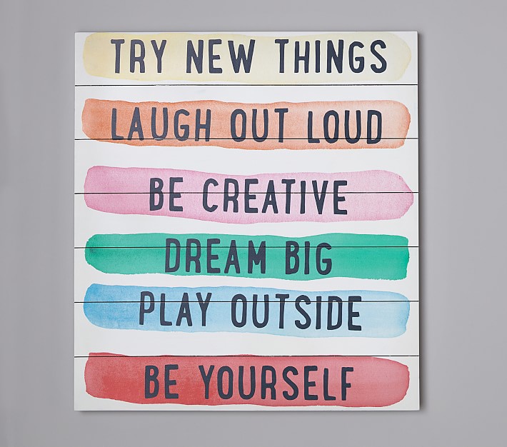 Try New Things Wall Art Pottery Barn Kids try new things wall art
