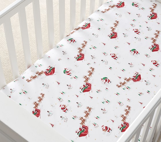 santa crib sheet