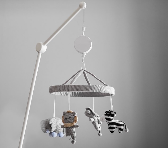 monochrome cot mobile