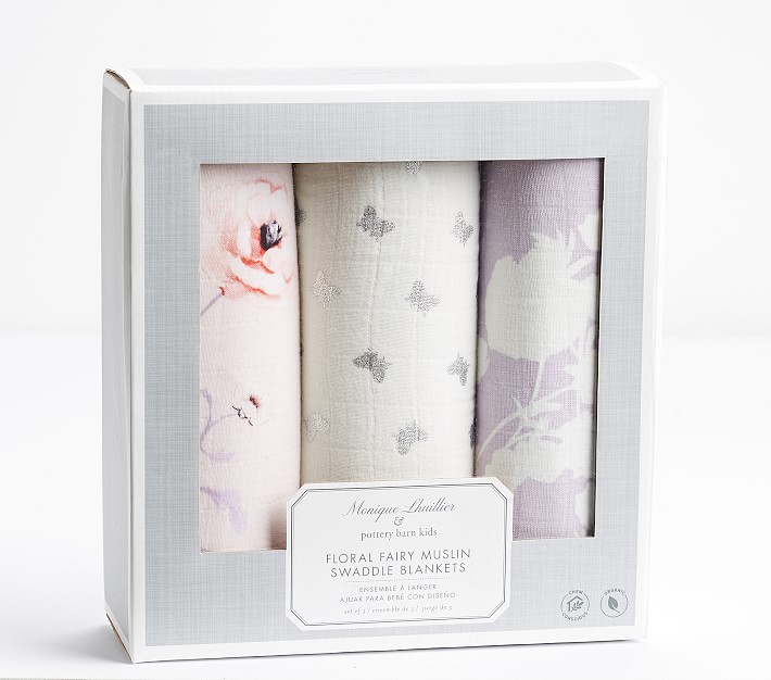 floral muslin swaddle