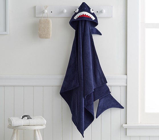 shark hooded towel