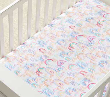 rainbow cot sheets