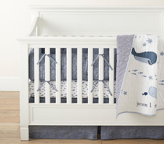 pottery barn baby crib skirt