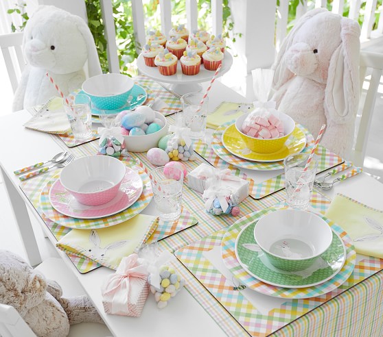pottery barn bunny plates