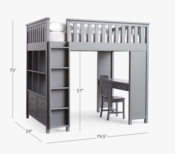 Elliott Loft Bed For Kids Pottery Barn Kids