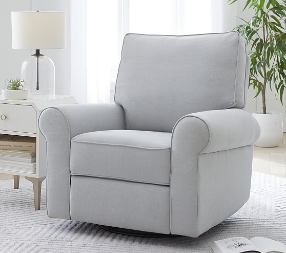 pottery barn grand comfort swivel glider