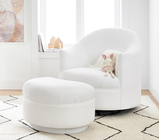 Lola Swivel Nursery Glider Ottoman Pottery Barn Kids