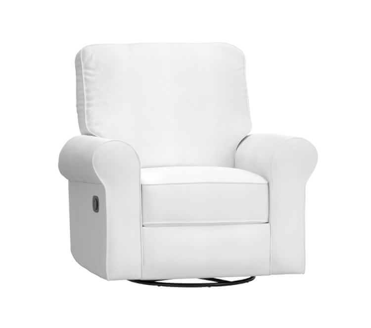 white swivel recliner chair