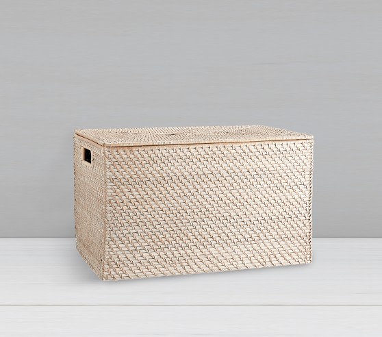 quinn white washed toy chest