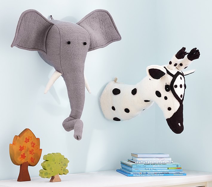 Felt Animal Head Decor Kids Room Decor Pottery Barn Kids