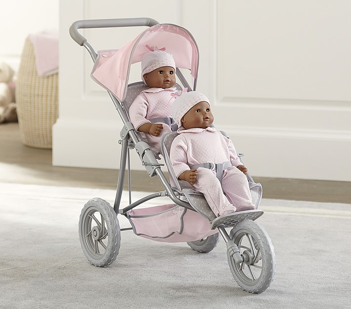 pottery barn double doll stroller