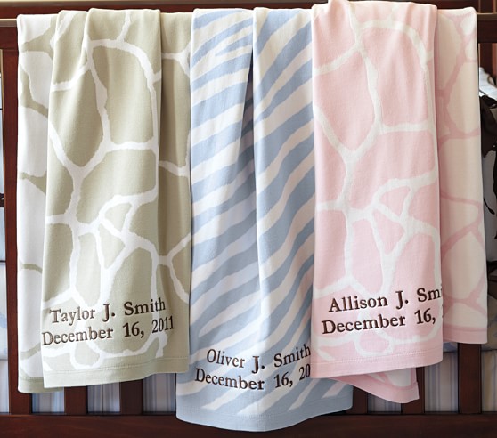 pottery barn kids personalized blanket