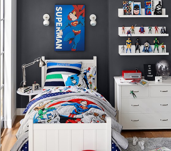 Glow In The Dark Justice League Kids Duvet Cover Pottery Barn Kids