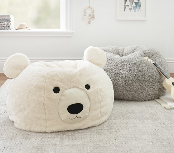teddy bear fur bean bag
