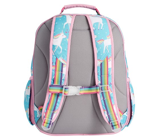 happy unicorn personalized backpack
