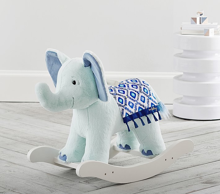 elephant plush nursery rocker