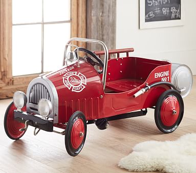 Fire Truck Pedal Car Ride On Toys Pottery Barn Kids