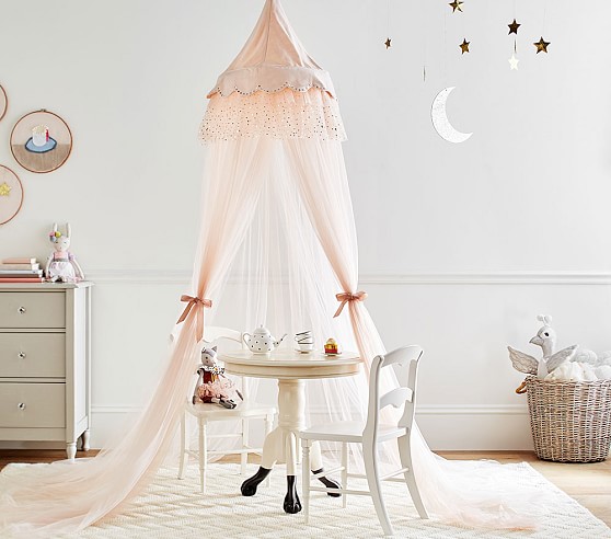 The Emily Meritt Sparkle Ta Da Bed Canopy Pottery Barn Kids