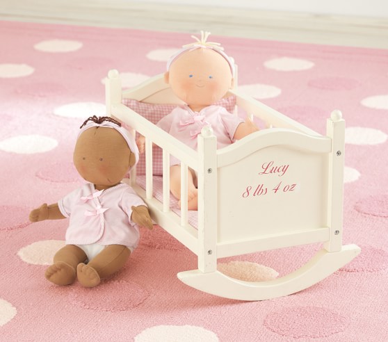 pottery barn doll crib