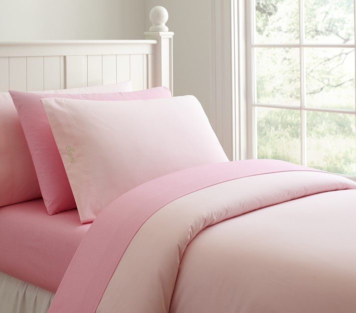 pottery barn pink duvet cover