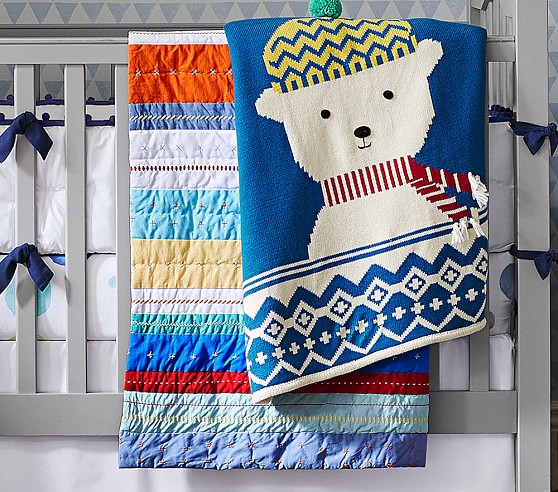 polar bear baby blanket