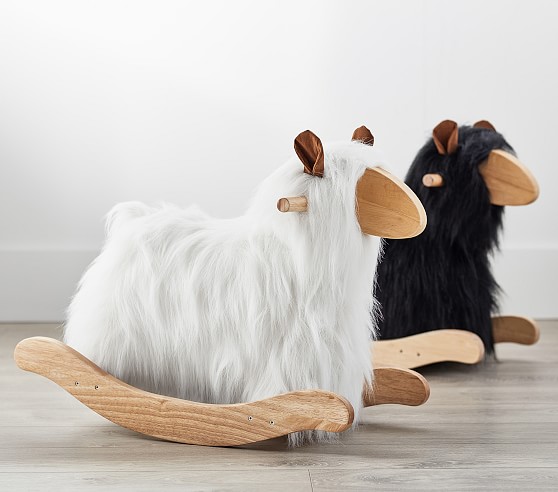 lamb plush nursery rocker