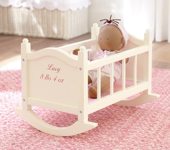 pottery barn doll crib