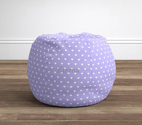 Lavender Heart Anywhere Beanbag Kids Bean Bag Chairs Pottery Barn Kids