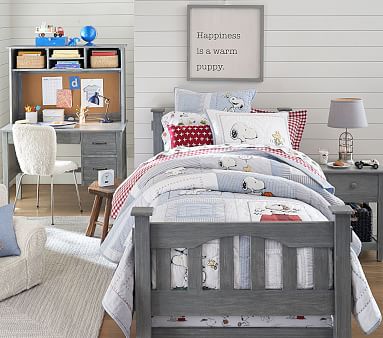 Pottery Barn Kids Peanuts Organic Duvet Cover Full//Queen and two standard shams