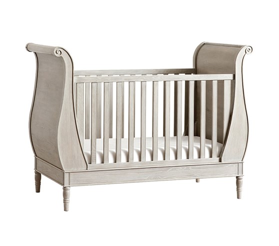 pottery barn larkin sleigh crib
