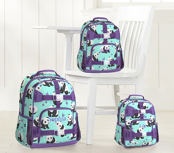 justice panda backpack set