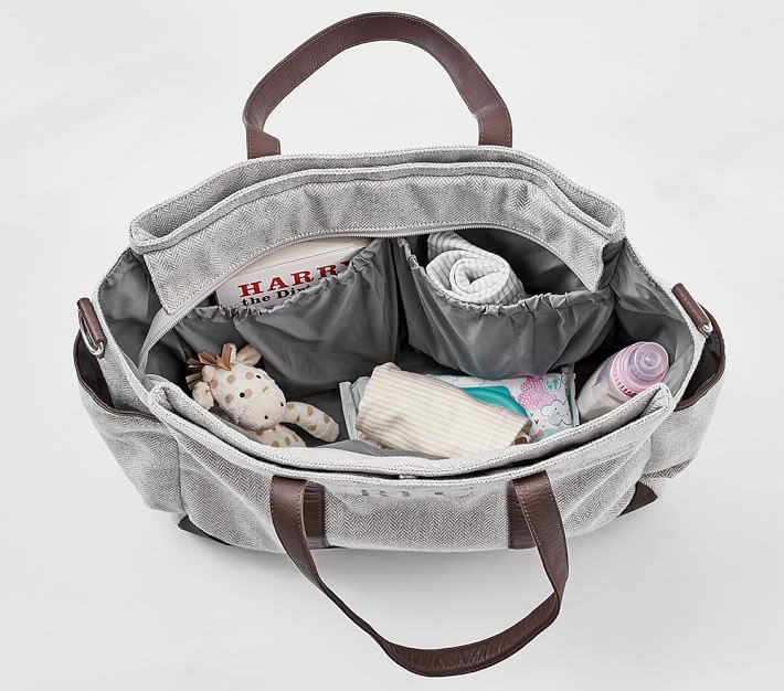 herringbone diaper bag