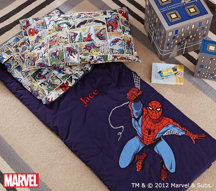 Personalized SpiderMan Kids Sleeping Bag Pottery Barn Kids