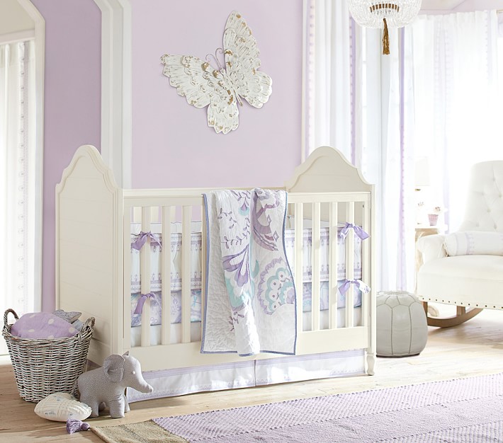 Lavender Blue Mallory Butterfly Crib Bedding Set Pottery Barn Kids