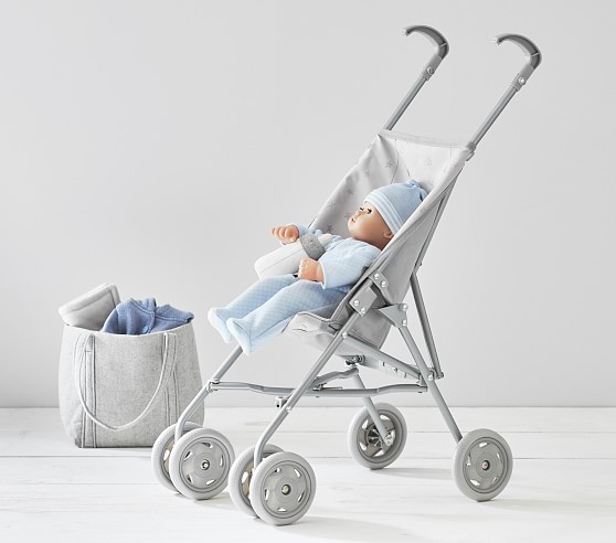 Gray Stars Umbrella Baby Doll Stroller 