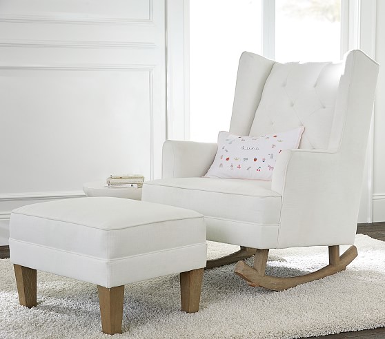 Tufted Chair And Ottoman, White Tufted Chair And Ottoman
