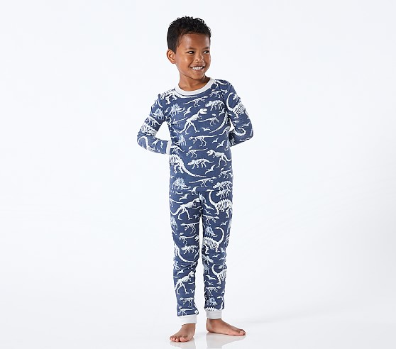 Glow In The Dark Dino Bones Tight Fit Kids Pajamas Pottery Barn Kids