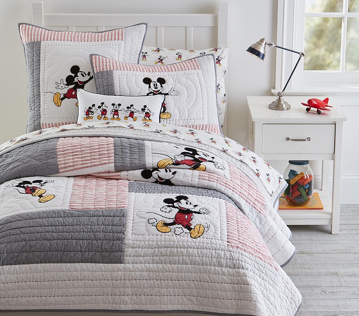 Disney Mickey Mouse Patchwork Quilt Shams Pottery Barn Kids