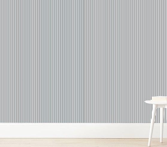 Wallshoppe Pinstripe Wallpaper Pottery Barn Kids