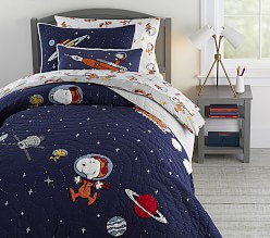 Details about  / Nebula Quilted Bedspread /& Pillow Shams Set Cartoon Astronaut Space Print