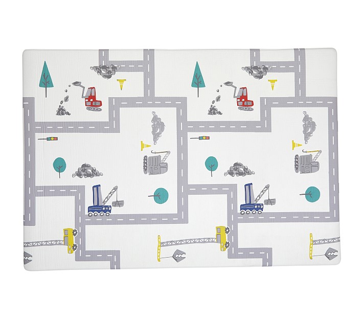 Reversible Foam Play Mat Construction Pottery Barn Kids