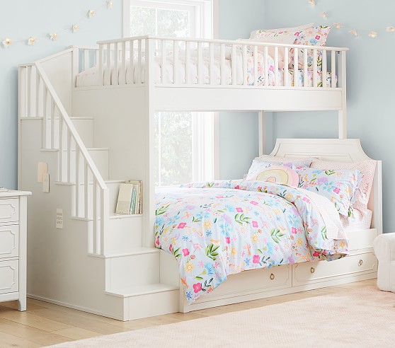Ava Regency Twin Over Full Stair Bunk, Stairway Twin Bunk Bed