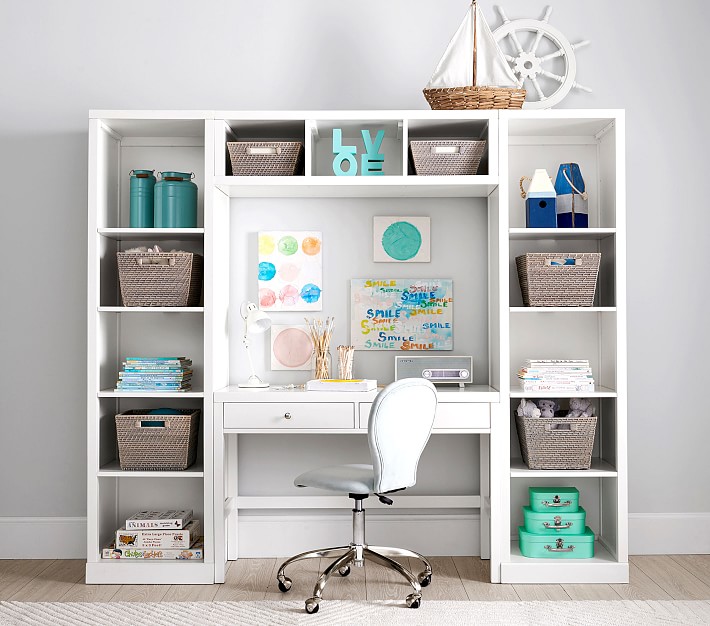 Preston Desk & Storage Wall System Playroom Storage Pottery Barn Kids