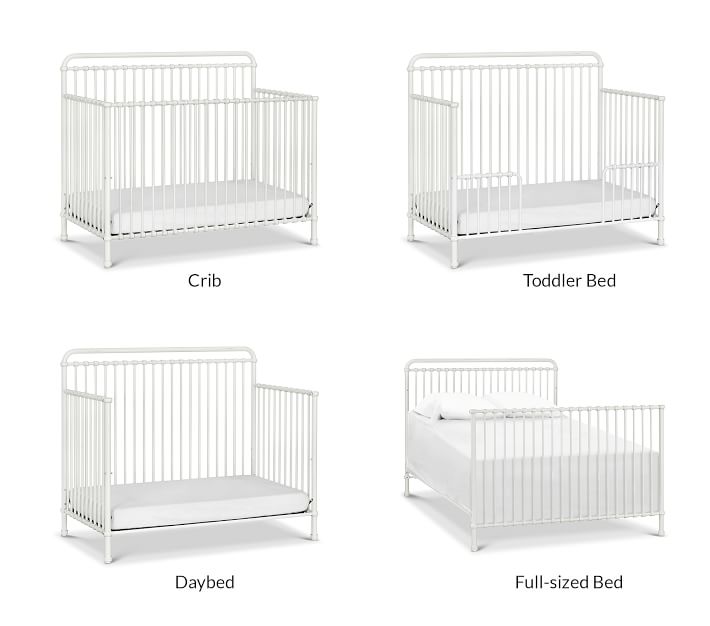 Million Dollar Baby Winston 4in1 Metal Convertible Crib Pottery