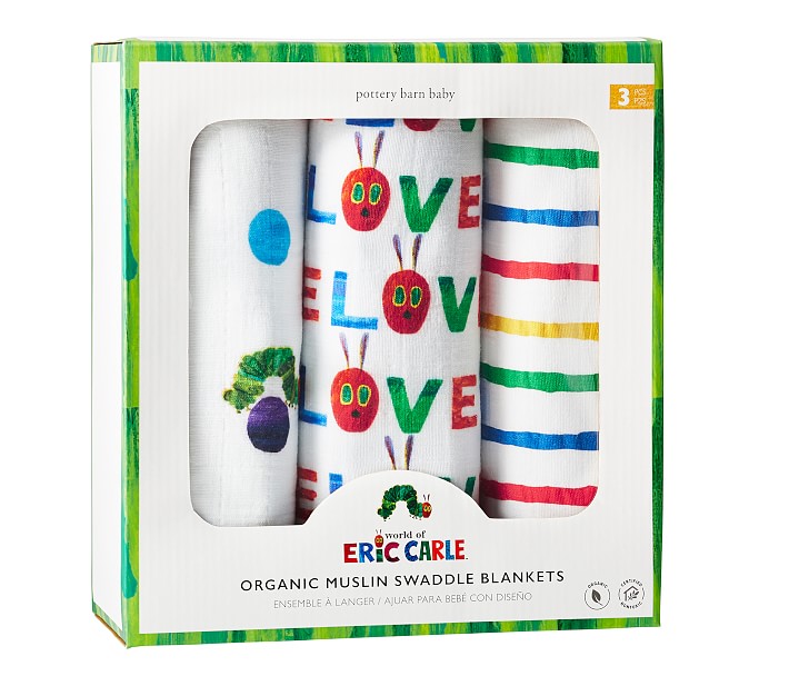 World Of Eric Carle Organic Muslin Swaddle Set Pottery Barn Kids World Of Eric Carle Organic Muslin Swaddle Set Pottery Barn Kids